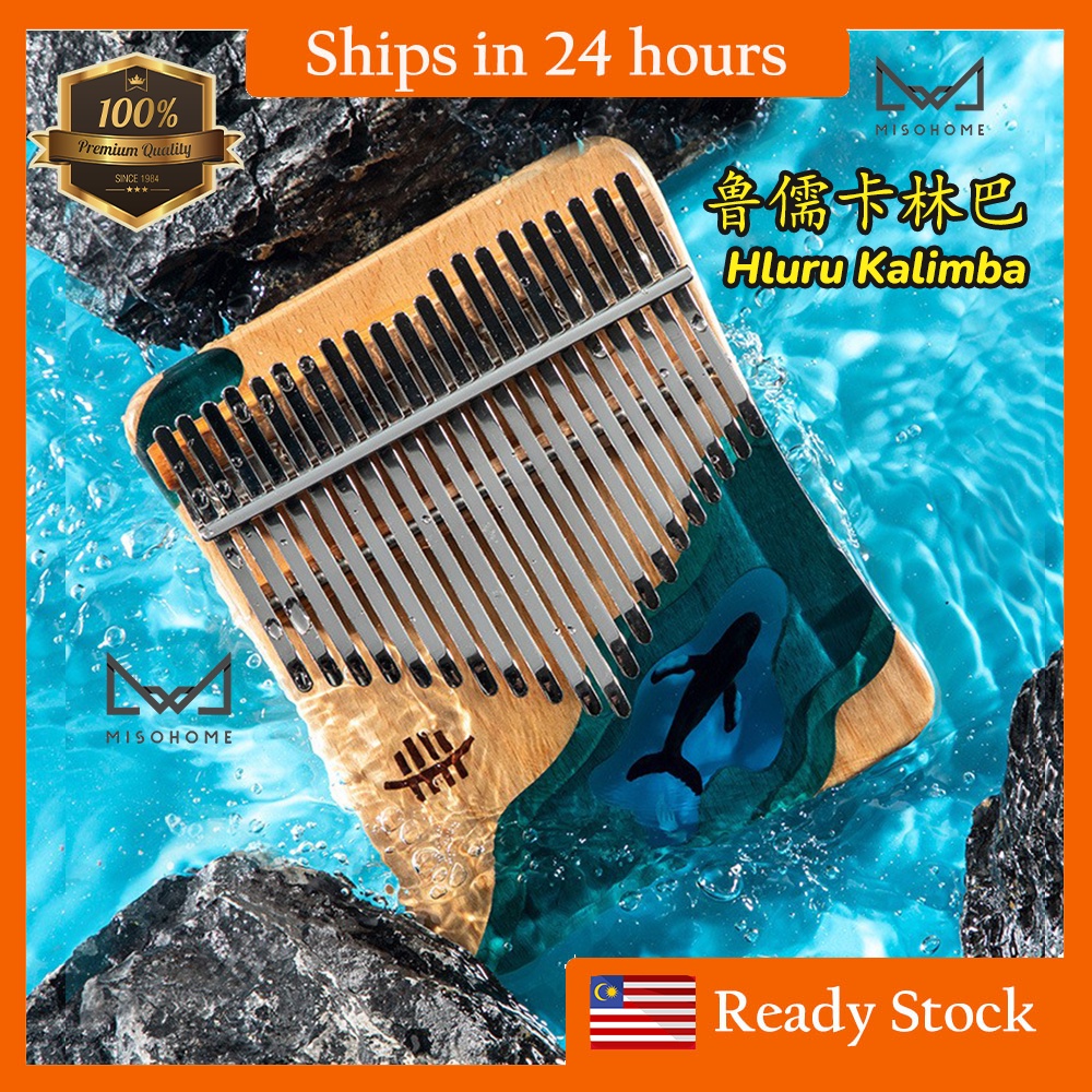 Hluru Kalimba Key And Key Ocean Dolphin Thumb Piano Solid Wood