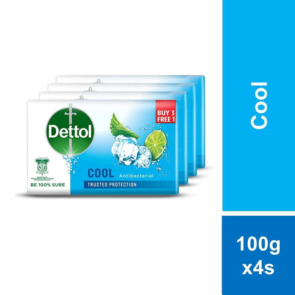 Dettol Body Soap Cool 100g X 3 1s Shopee Malaysia