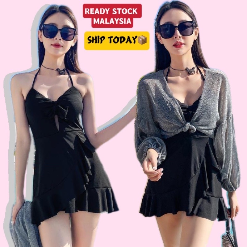 NEW MALAYSIA BIKINI SWIMSUIT SWIMWEAR BAJU RENANG泳衣泳装 Black PGMall