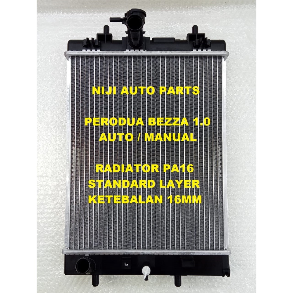 Radiator Bezza Auto Manual 1 0 Tangki Air Kereta Ketebalan PA16