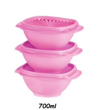 Tupperware Servelier Bowl Ml Red Or Pink Shopee Malaysia