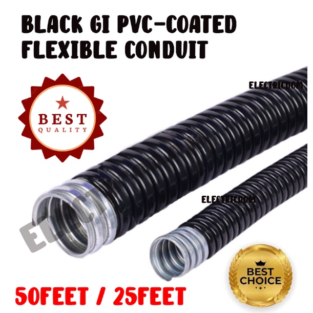 Black Gi Pvc Coated Flexible Conduit Mtr Mm Mm