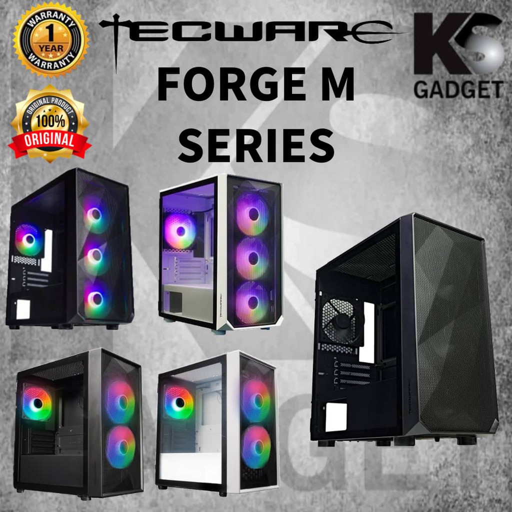 READY STOCK TECWARE FORGE SERIES PC CASE M ATX NORMAL ARGB MODEL