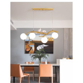 Modern Nordic Led Chandelier Ceiling Light Birds Pendant Lamp Hanging