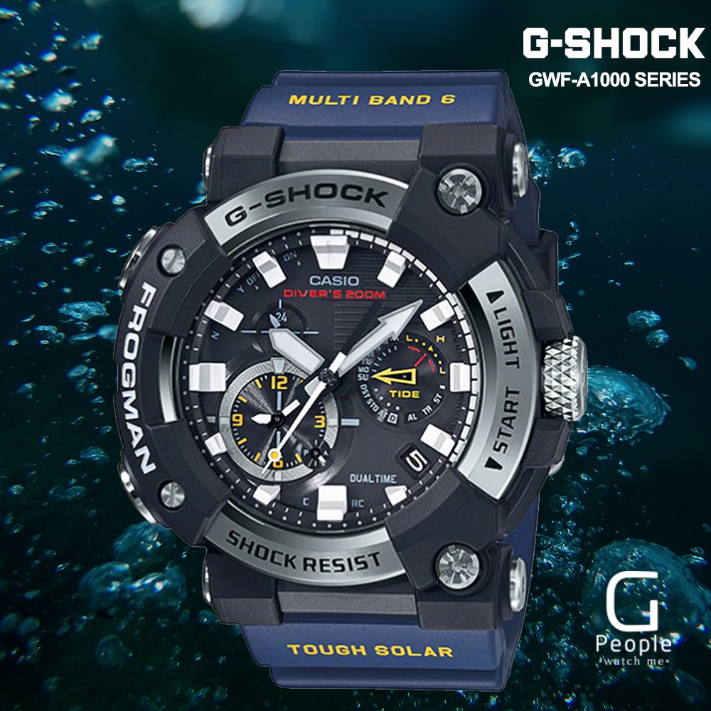 CASIO G SHOCK GWF A1000 1A2DR GWF A1000 FROGMAN WATCH 100 ORIGINAL