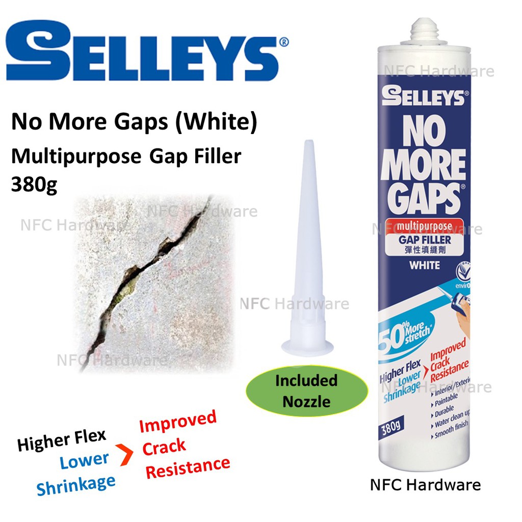 SELLEYS No More Gaps White Multipurpose Gap Filler 380g Shopee Malaysia