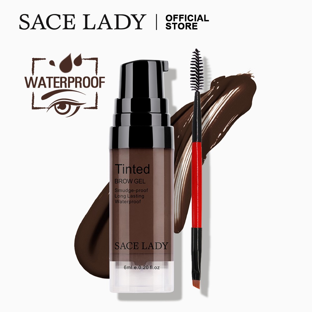 Sace Lady Eyebrow Tint Long Lasting Waterproof Color Pigmented Travel