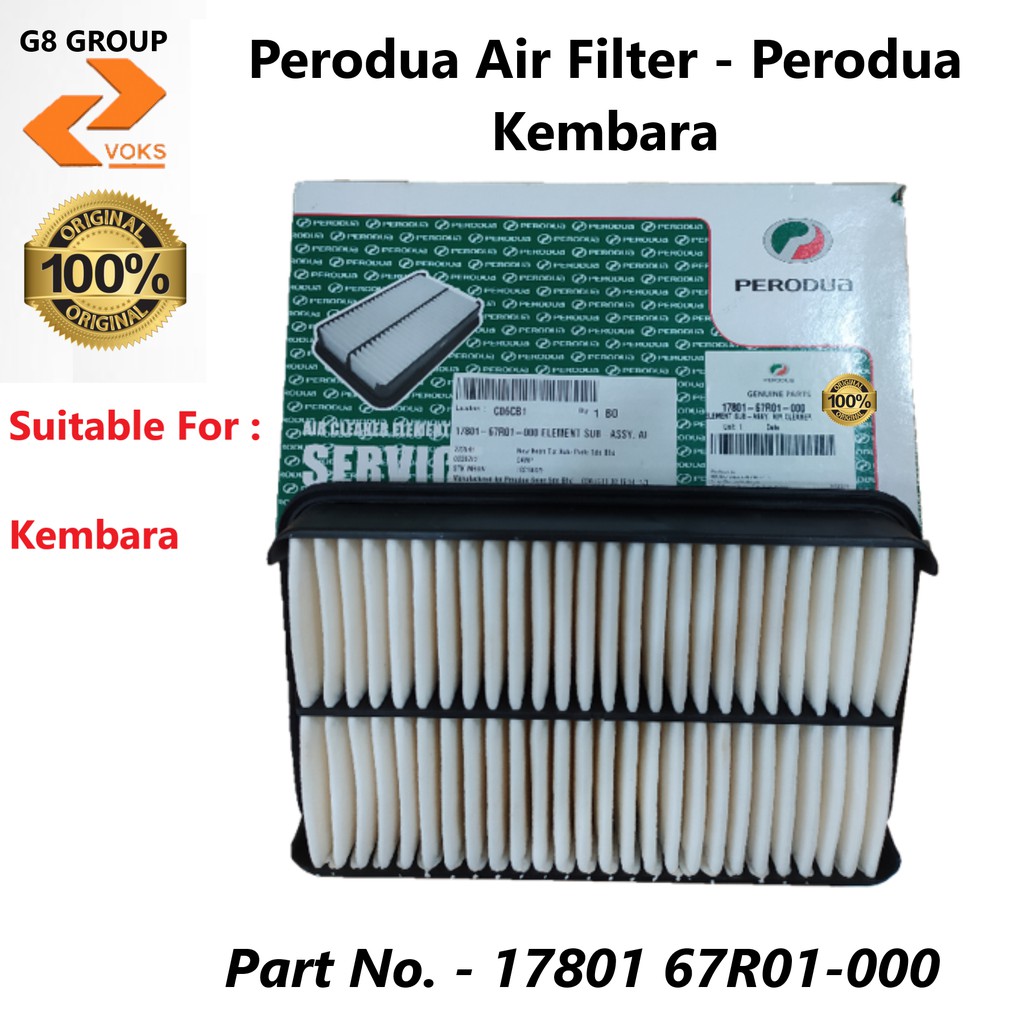 Perodua Air Filter Perodua Kembara 17801 67R01 000 Shopee Malaysia