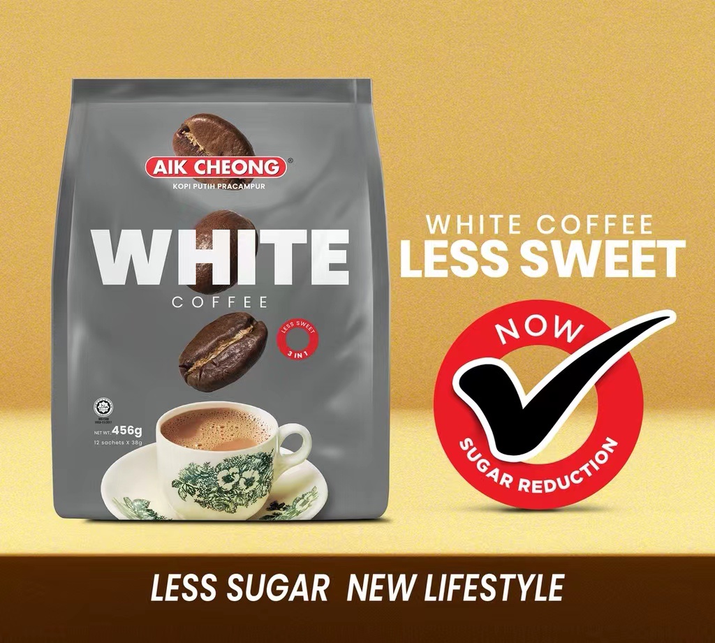 AIK CHEONG White Coffee 3 In1 Original Less Sweet Kosong Shopee