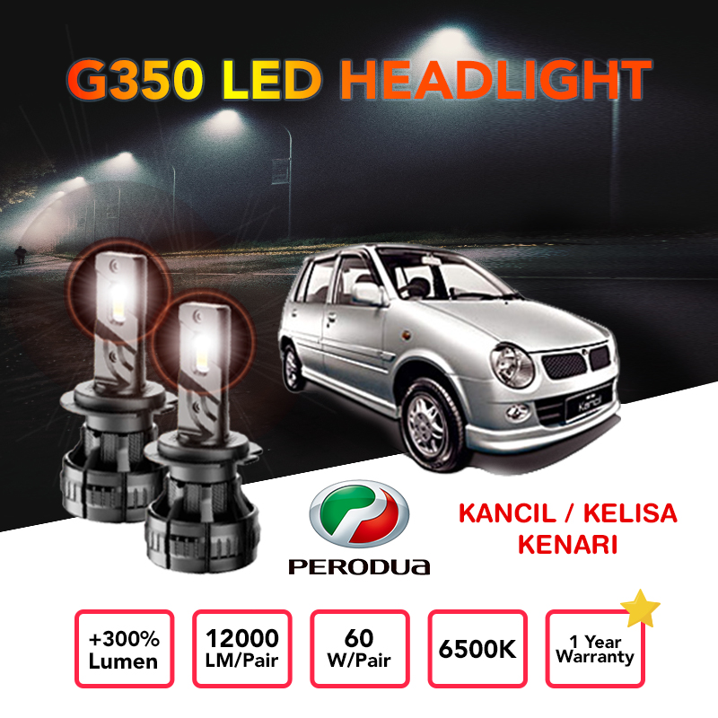 PERODUA Kancil Kenari Kelisa 1 Year Warranty Car LED Headlight Bulb