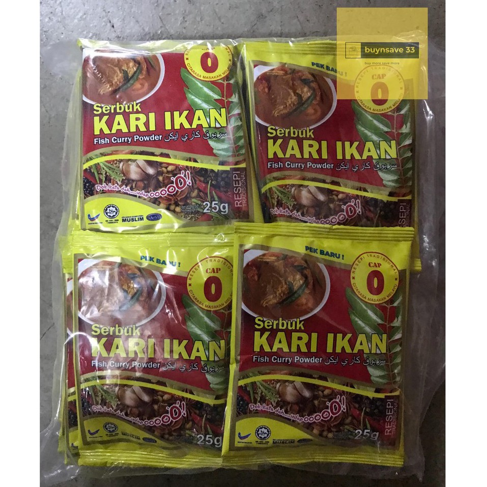 Cap O Serbuk Kari Ikan Kari Daging G X Pek Kecil Shopee Malaysia