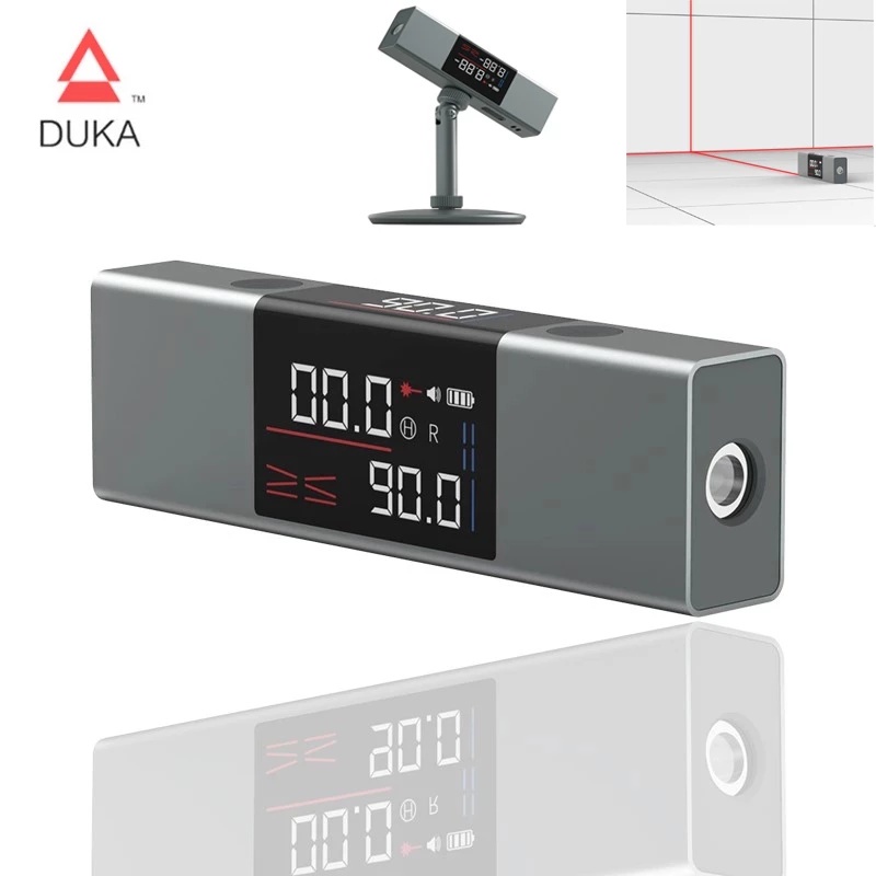 Duka Li Laser Protractor Digital Inclinometer Angle Measure In