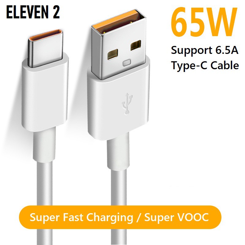 Eleven2 USB 6 5A Type C Super Flash Charging Super VOOC 65W Cable For