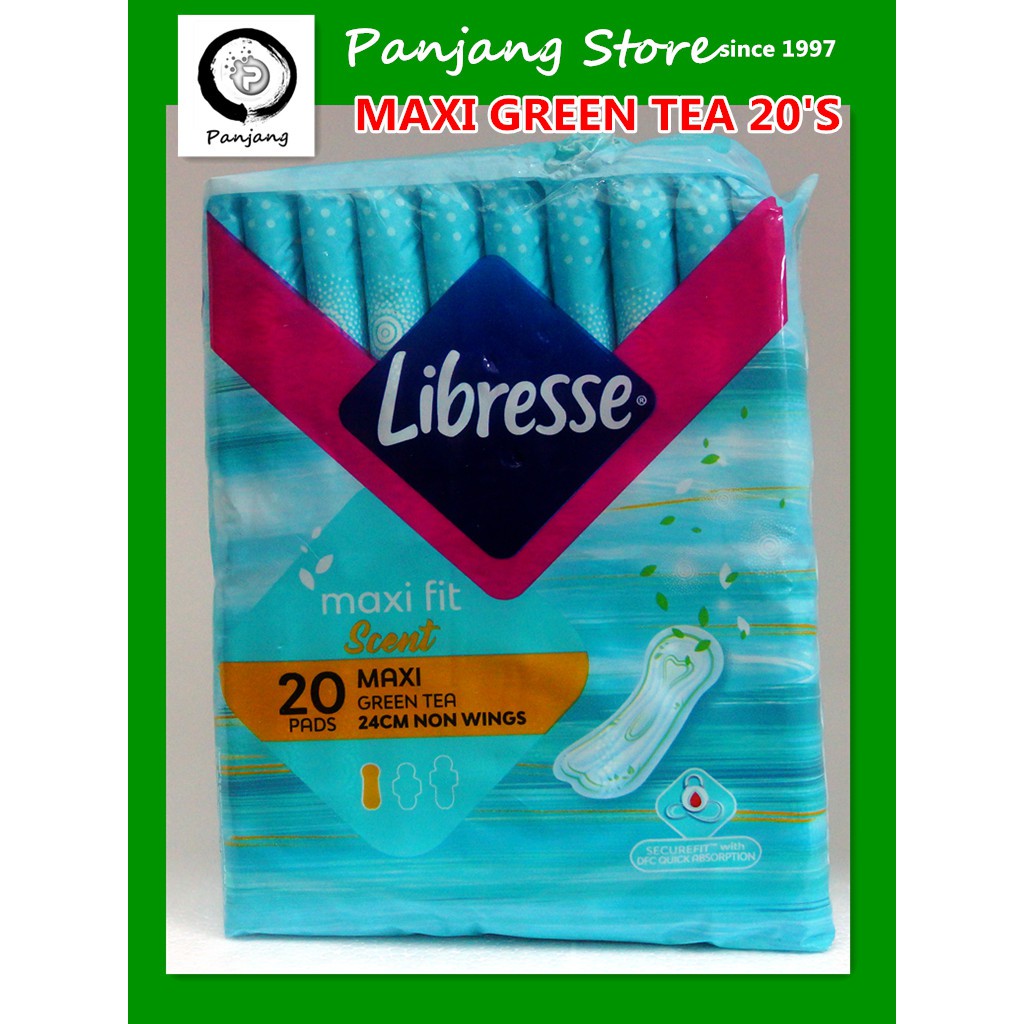 Libresse Maxi Non Wings Green Tea Cm Pads Shopee Malaysia