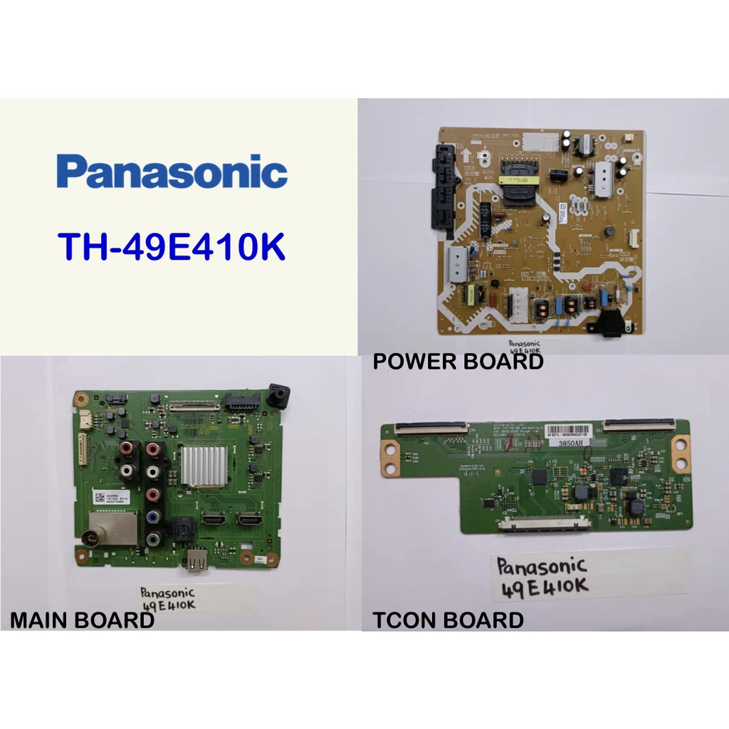 PANASONIC LED TV TH 49E410K 49E410K Power Board TNPA6382 Main Board