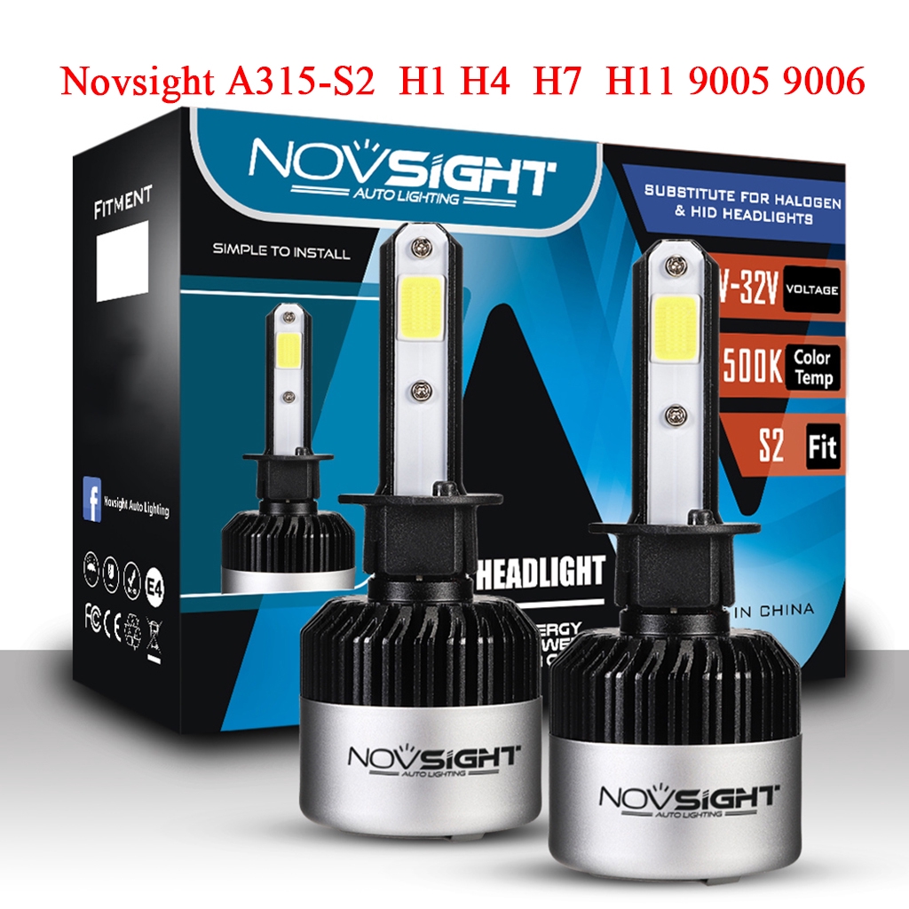 Novsight 72W 10000LM 6500K H1 H4 H7 H11 9005 9006 Car Led Headlight