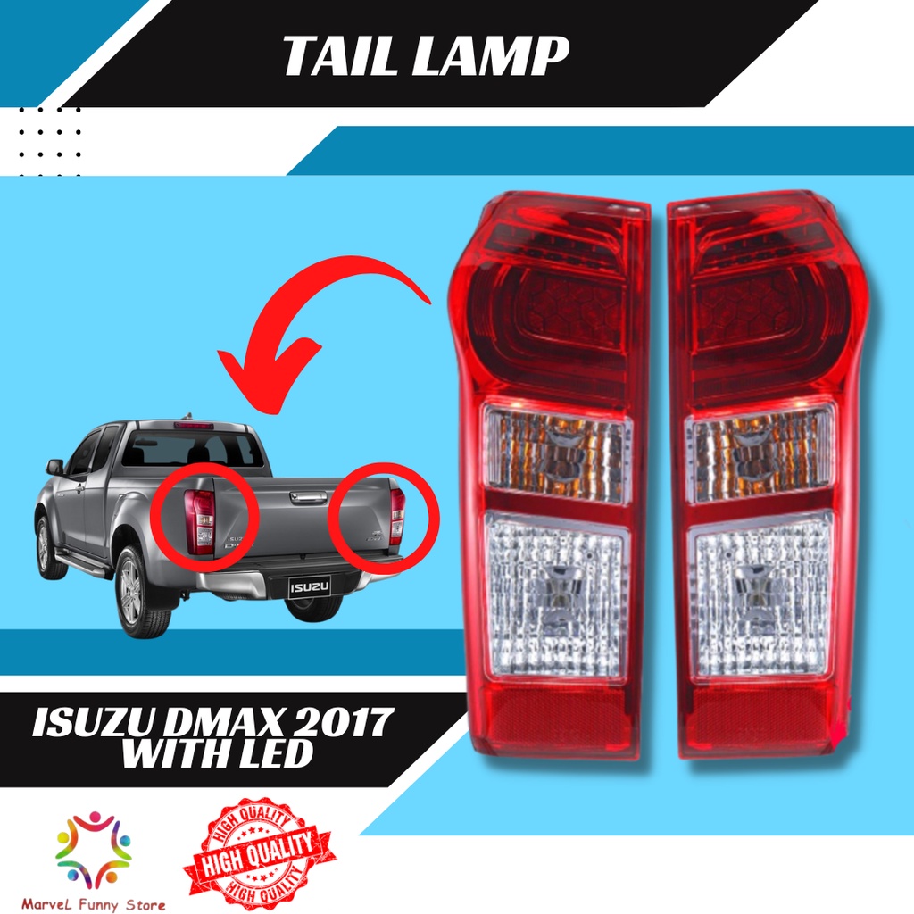 Isuzu Dmax Tail Lamp Lampu Belakang Led Model Red Smoke Shopee