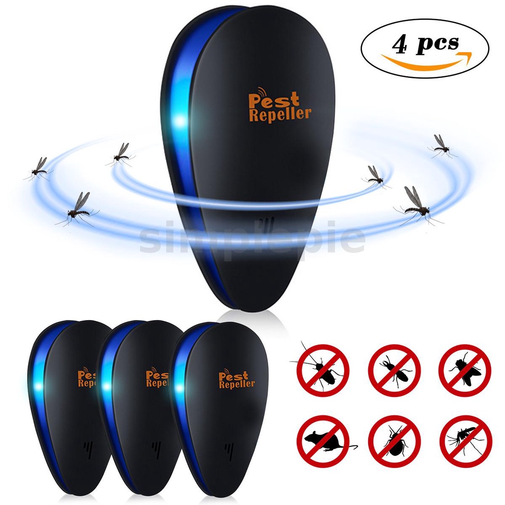 Simplepie 4pcs Ultrasonic Plug In Pest Repeller Deter Mouse Mice Rat