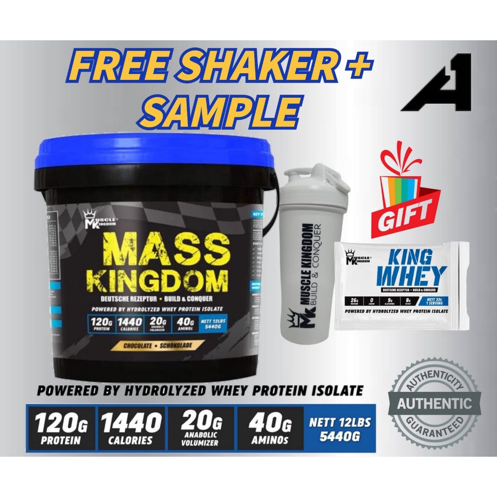 Mk Mass Kingdom Mass Gainer Lbs Kg Free Shaker Sample