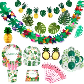 Tropical Hawaiian Balloon Garland Arch Kit Hawaii Aloha Happy Birthday