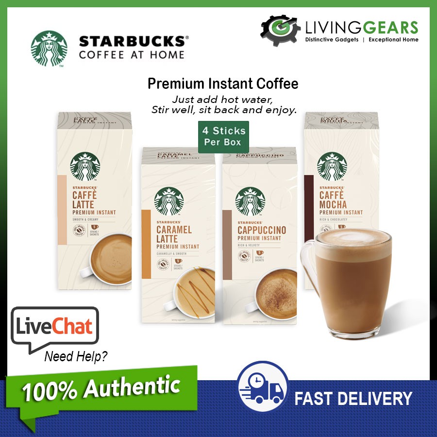 Starbucks Caramel Latte Caff Mocha Latte Cappuccino Premium Instant