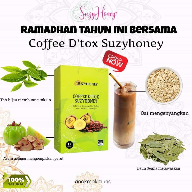 Coffee Kopi D Tox SuzyHoney Kurus Slimming Sembelit Shopee Malaysia