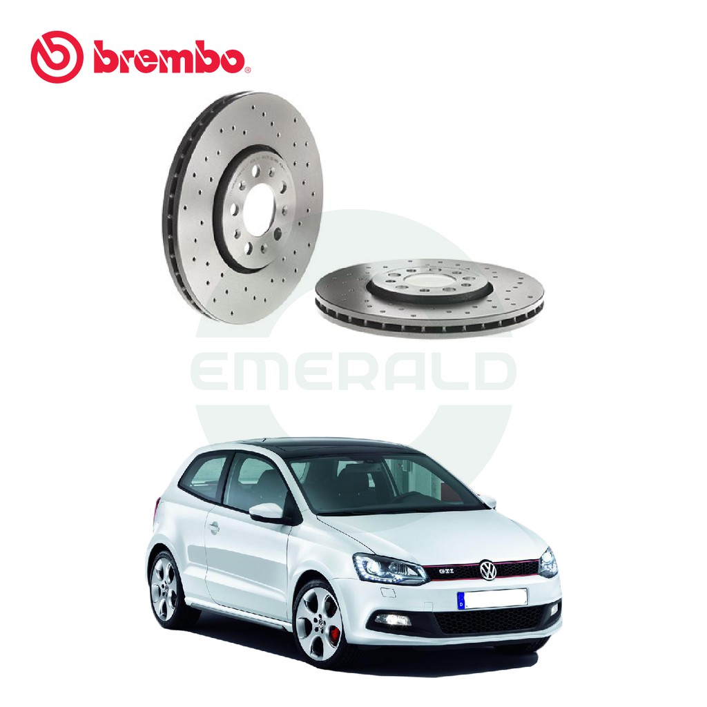 Brembo Xtra Front Brake Discs Pcs Volkswagen Polo Gti Shopee