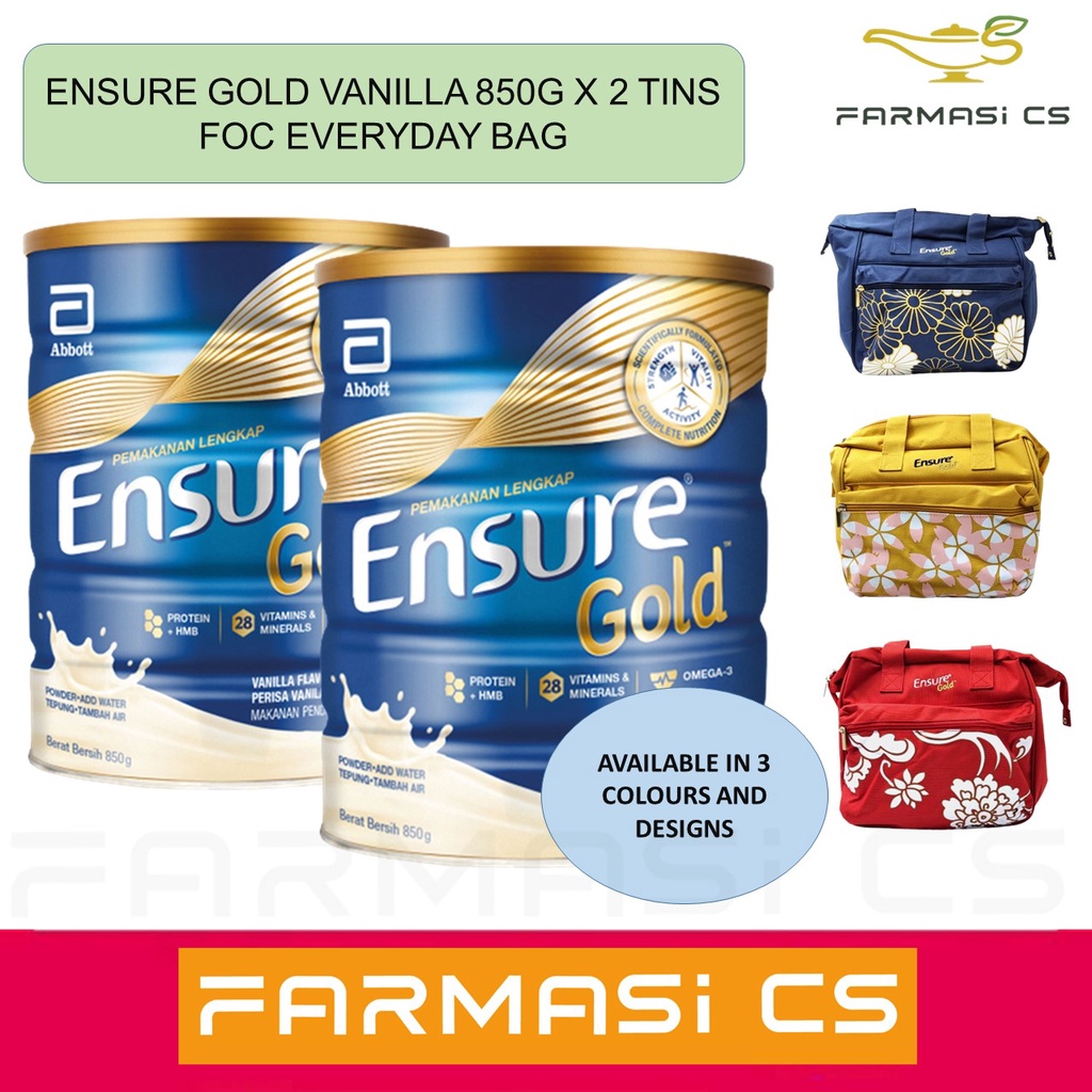 Abbott Ensure Gold Vanilla G X Tins Twin Foc Bag Exp