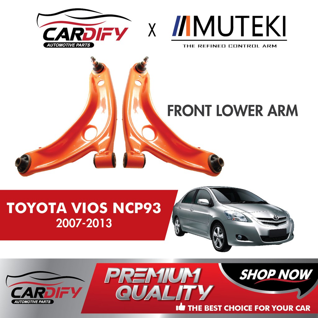 Hardened Bush Muteki Front Lower Arm For Toyota Vios Ncp