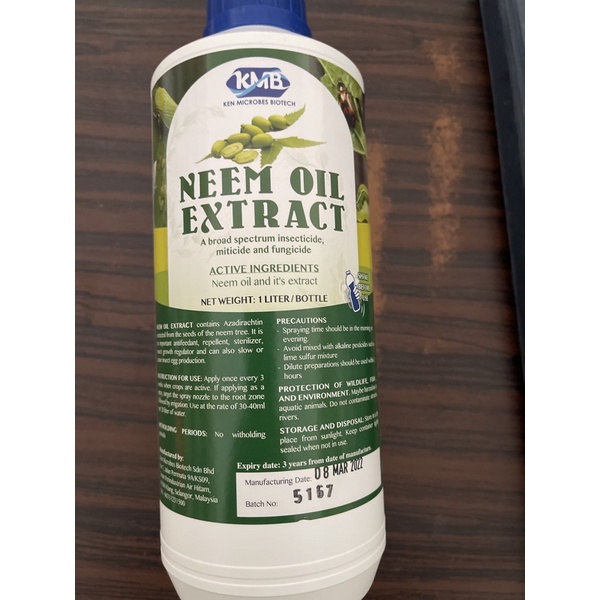 Neem Oil Extect A Broad Speectrum Insecticide Miticide And Fungicide