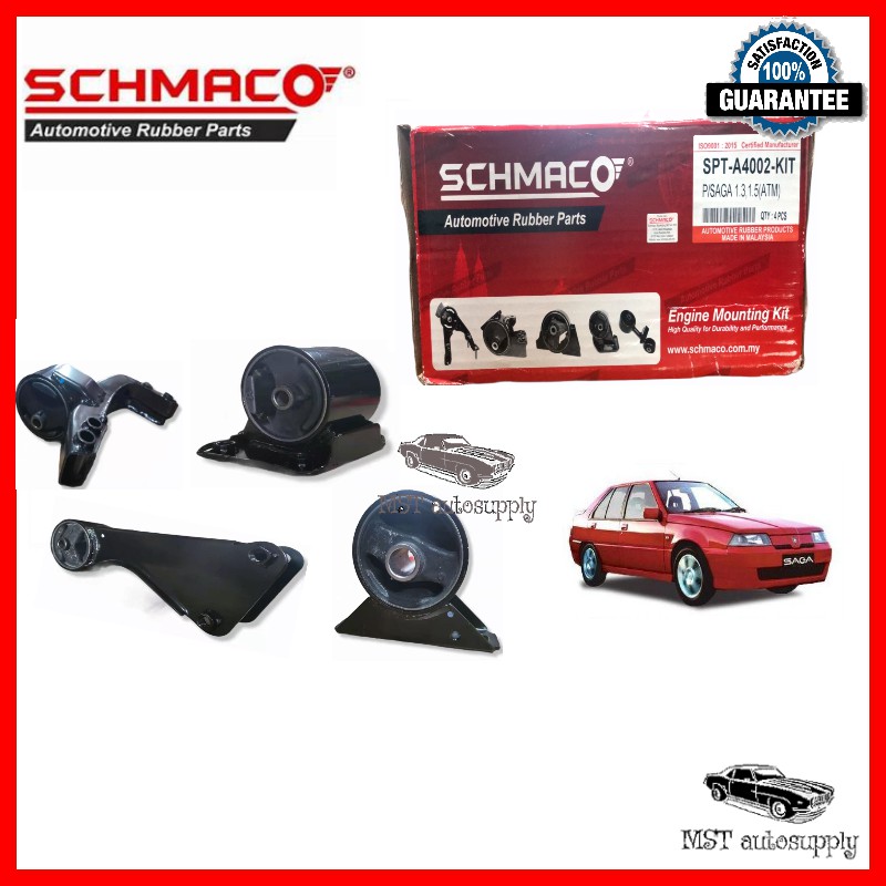 SCHMACO CAR ENGINE MOUNTING SET PROTON SAGA ISWARA 100 QUALITY