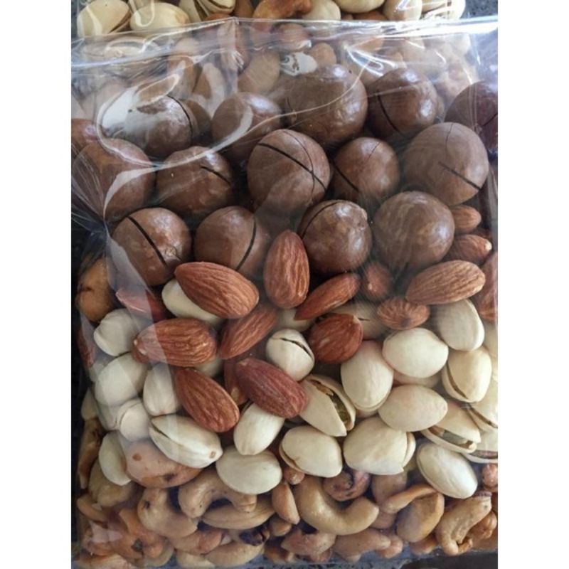 200g 500g Fresh MiX Fruits Kacang Macadamia Sedap Ranggup Free Kunci