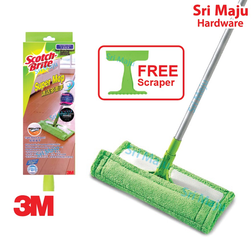 Maju M Scotch Brite Super Mop Flat Floor Microfiber Cloth Wet Dry