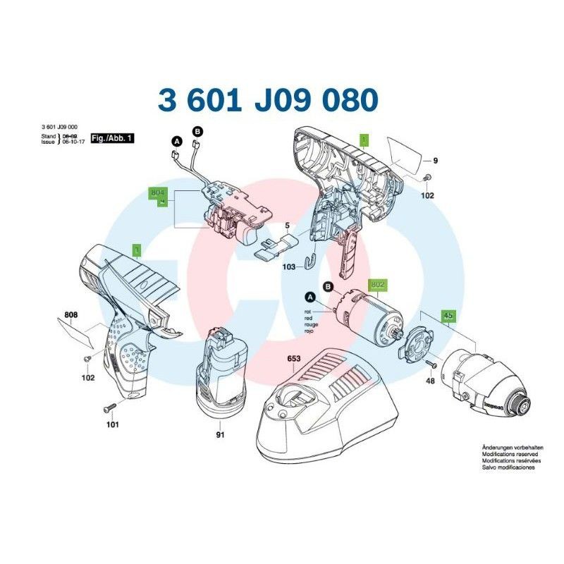 Spare Part Bosch DC Motor For GDR10 8V Cordless Impact Driver