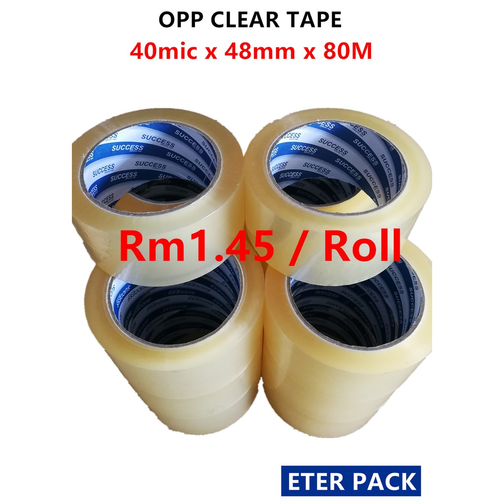 OPP Transparent Packaging Tape 40mic X 48mm X 80M Shopee Malaysia