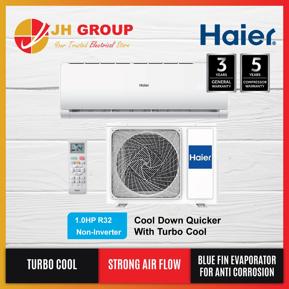 2020 NEW HAIER 1 0HP 1HP R32 TURBO COOL NON INVERTER HSU 09LTF18 AIR