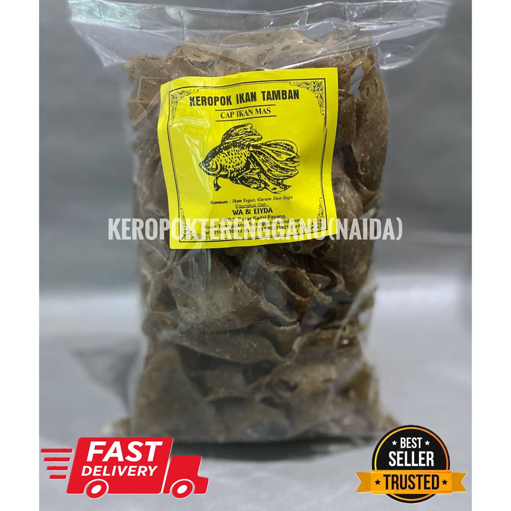 Keropok Ikan Tamban Asli Cap Ikan Emas EXTRA IKAN Terengganu Shopee