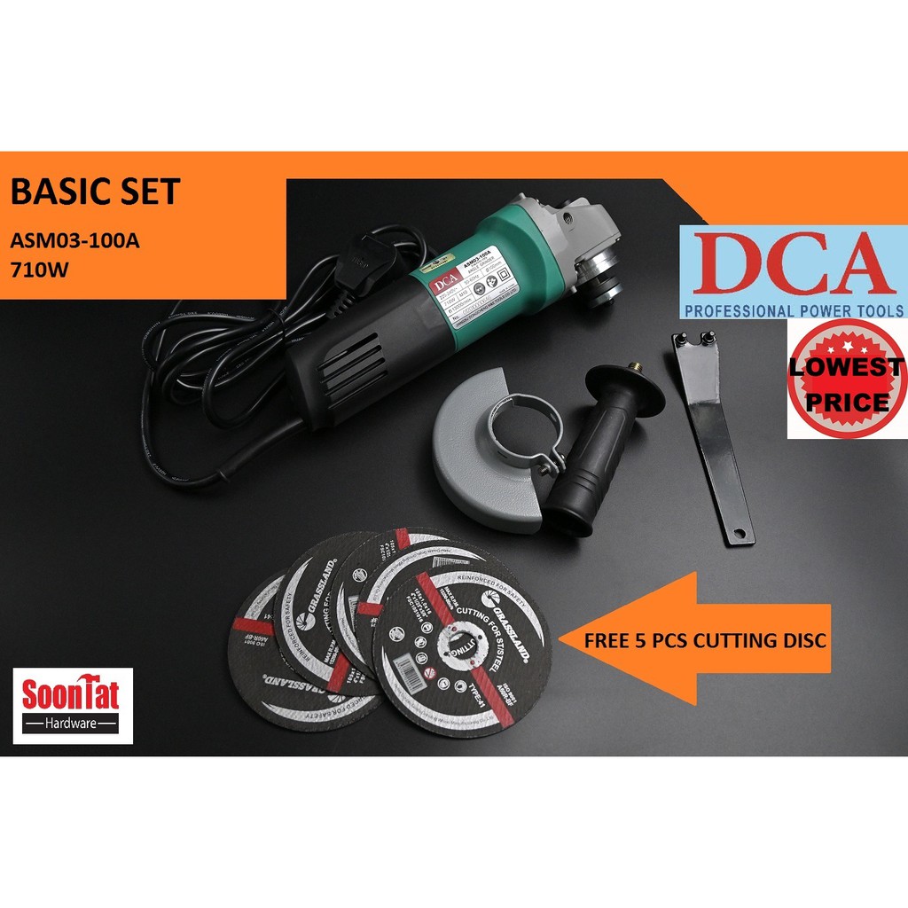 PROMOSI TAHUN AKHIR DCA ANGLE GRINDER ASM03 100A Shopee Malaysia