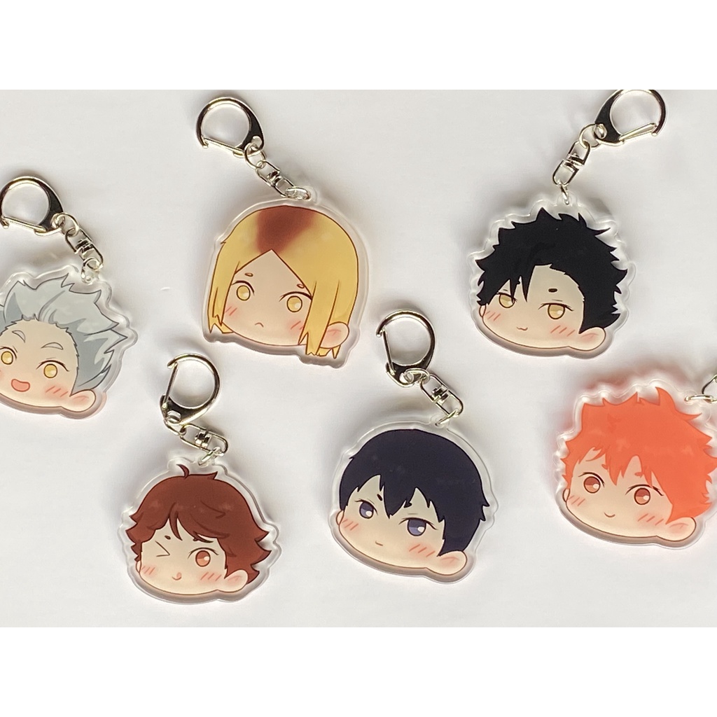 Haikyuu Karasuno Nekoma Aoba Johsai Fukurodani Chibi Acrylic Keychains