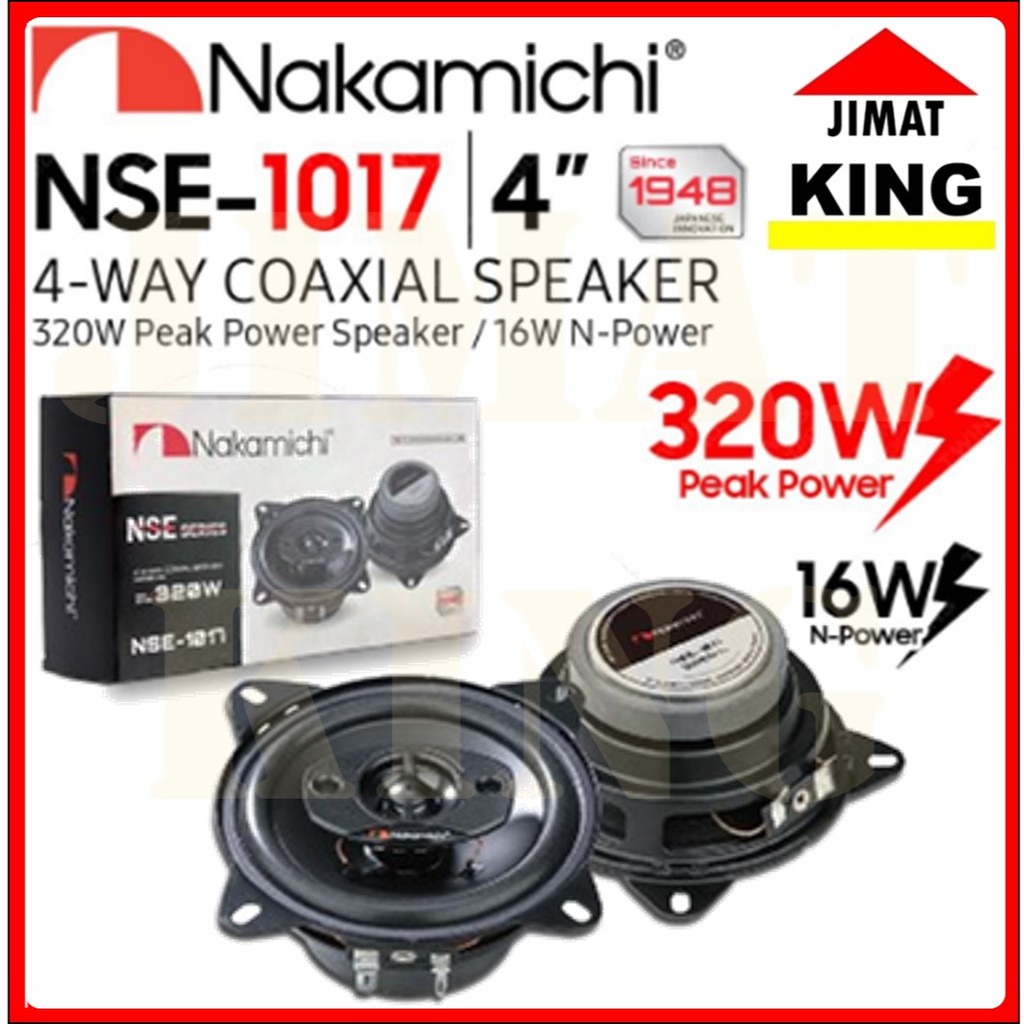 Nakamichi NSE 1017 4 4 Way Coaxial Speaker 100 Original Shopee