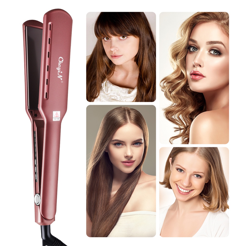 Ckeyin Professional Hair Straightener Wide Plates Hair Flat Iron