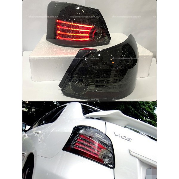 Toyota Vios NCP93 Tail Lamp 2007 2012 LED Smoke Shopee Malaysia