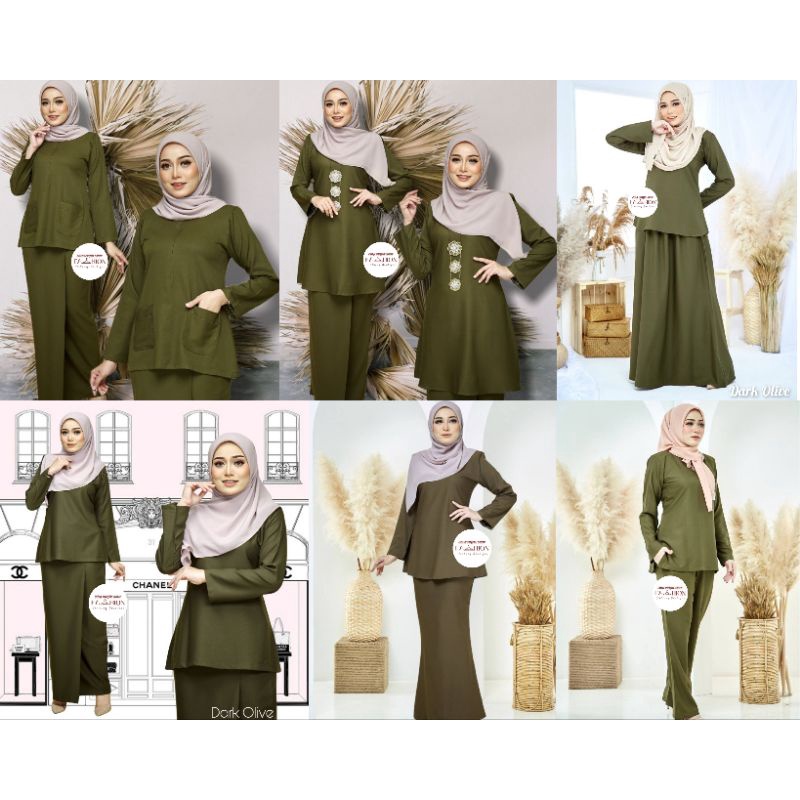 KURUNG RIAU MINI DARK OLIVE PLUS SIZE SEDONDON BRIDESMAID