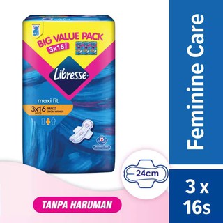 Libresse Maxi Fit Secure Fit Sanitary Pad Cm Cm Cm Tuala Wanita