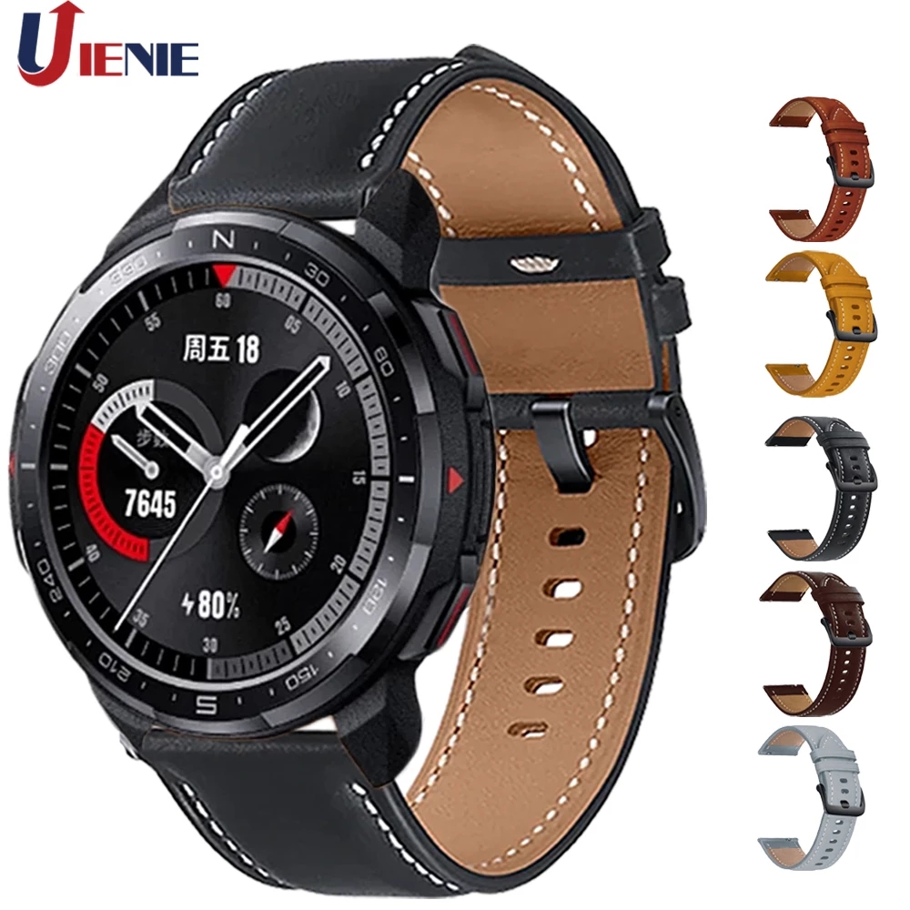 22mm Leather Strap Watchband For Huawei Honor Watch GS Pro Magic 2