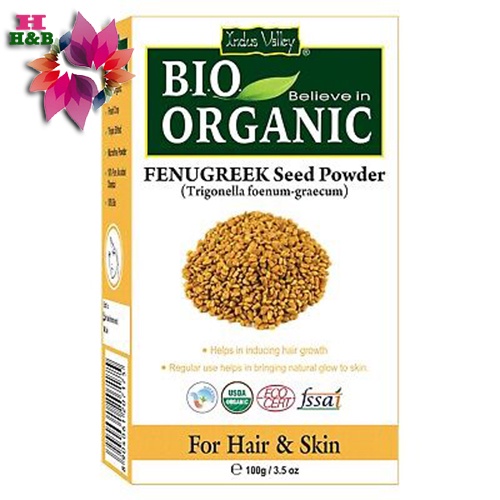 Indus Valley Bio Organic Fenugreek Seed Powder 100g Tightens The