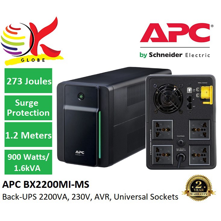 Apc Bx Mi Ms Va V Back Ups Avr Universal Socket With Battery