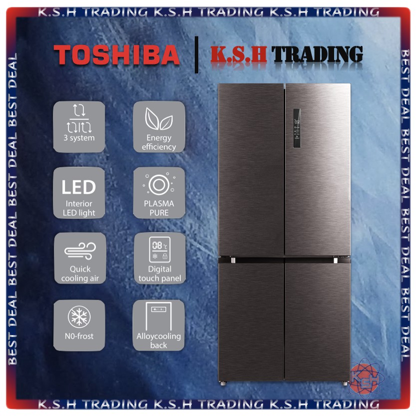 K S H Toshiba Gr Rf We Pmy L Multi Door Refrigerator