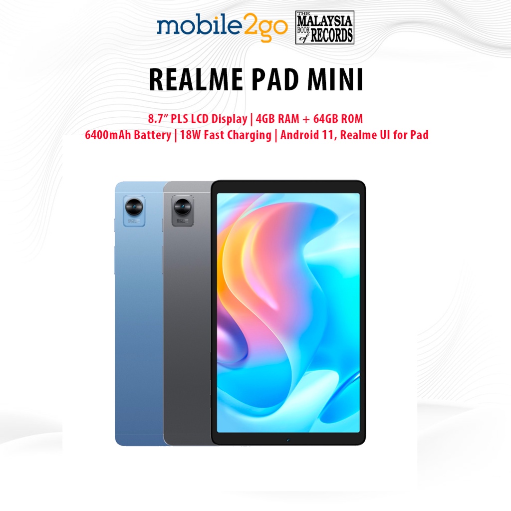 FREE GIFT Realme Pad Mini Tablet With LTE WiFi 64GB ROM 4GB RAM