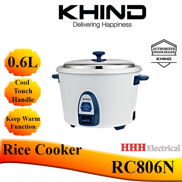 KHIND 0 6L Stainless Steel Cover Electric Rice Cooker Periuk Nasi